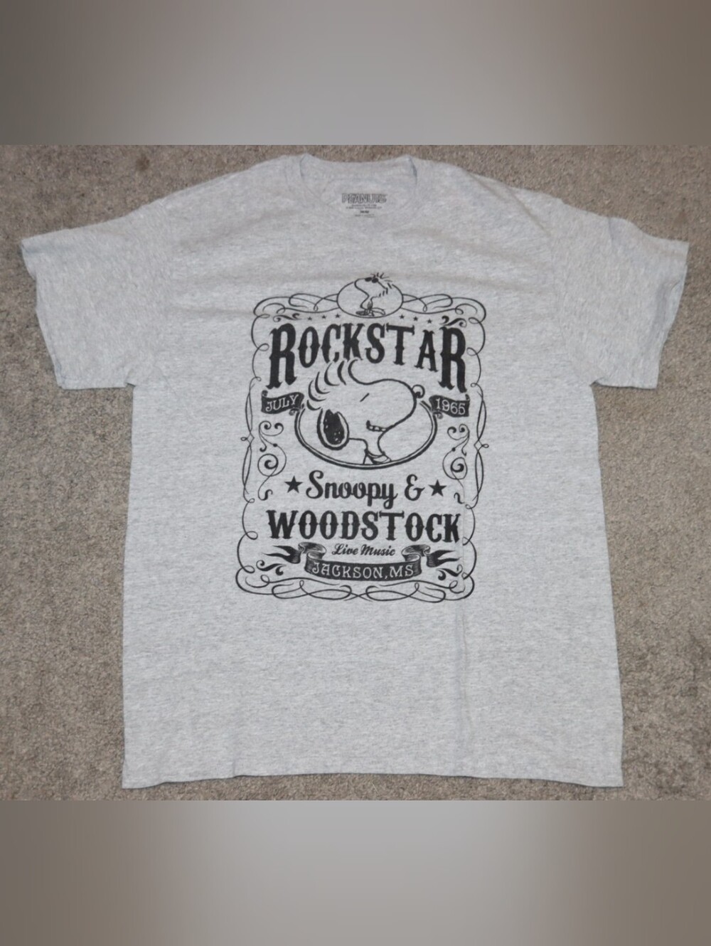 Snoopy & Woodstock 'Rockstar' Graphic Tee Mens M/M